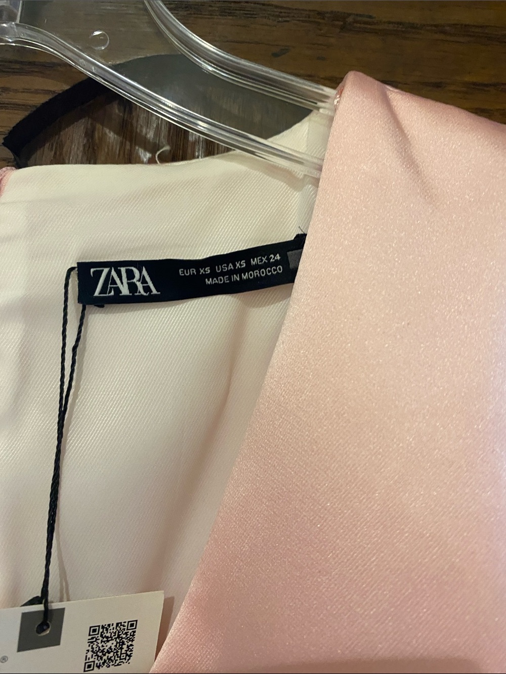 NWT- Zara Light Pink V-Neck Sleeveless Mini Dress - Picture 2 of 6